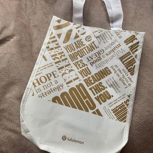 (LULULEMON) White Reusable tote bag